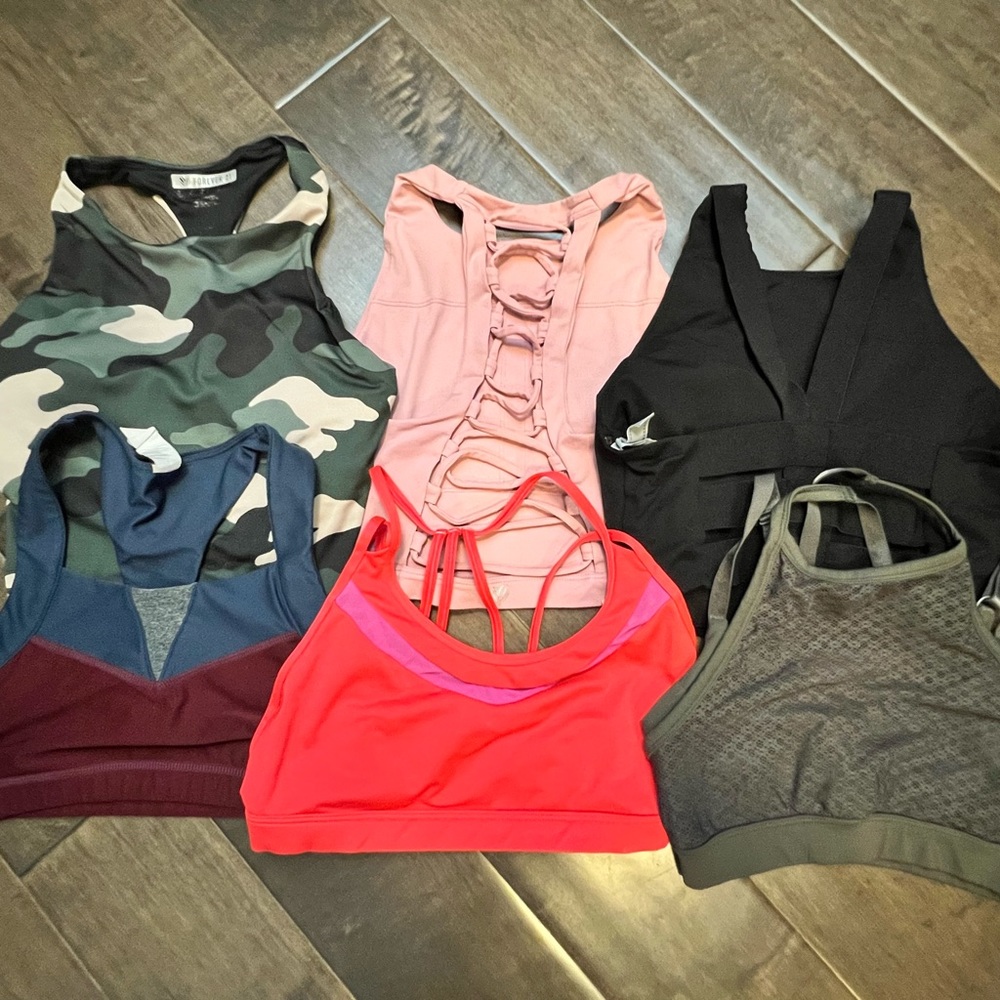 athletic workout clothes lot, sports bras leggings fabletics Victoria’s Secret